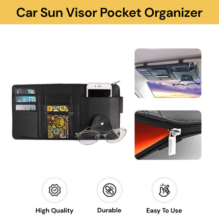 Car Sun Visor Pocket Organizer