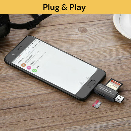 2 In 1 Micro USB OTG USB 2.0 Card Reader