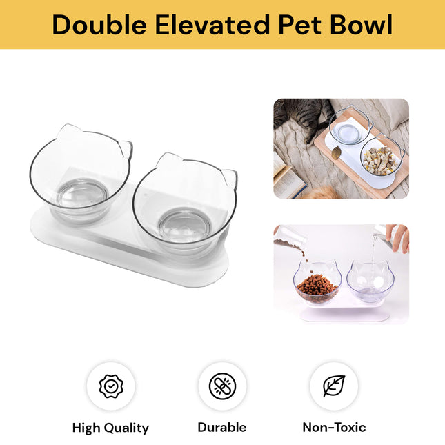 Double Elevated Pet Bowl