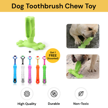 BUY Dog Toothbrush Chew Toy GET Pet Toothbrush FREE