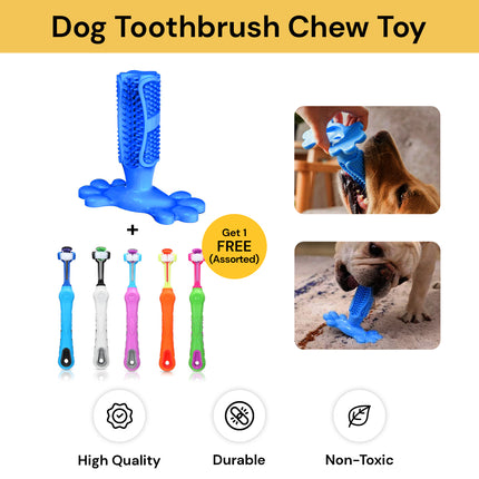 BUY Dog Toothbrush Chew Toy GET Pet Toothbrush FREE