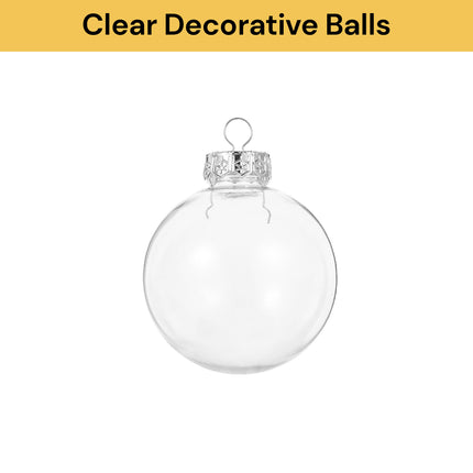 10PCs Christmas Clear Plastic Decorative Balls