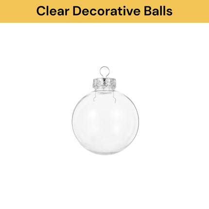 10PCs Christmas Clear Plastic Decorative Balls