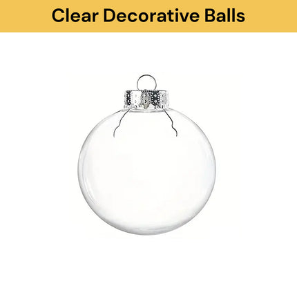 10PCs Christmas Clear Plastic Decorative Balls