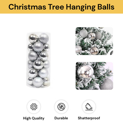 24PCs Christmas Tree Decor Hanging Balls