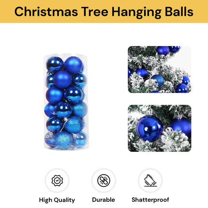 24PCs Christmas Tree Decor Hanging Balls