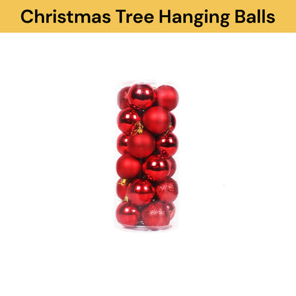 24PCs Christmas Tree Decor Hanging Balls