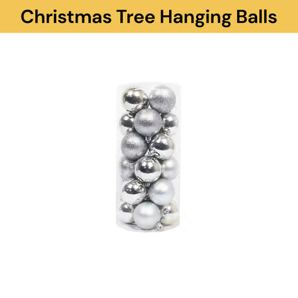 24PCs Christmas Tree Decor Hanging Balls