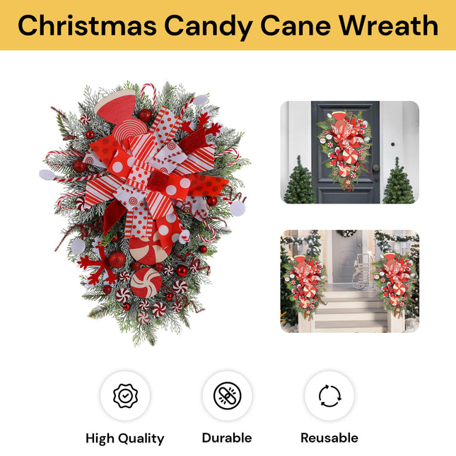 Christmas Candy Cane Wreath