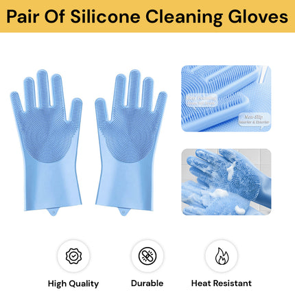 Pair Of Silicone Cleaning Gloves