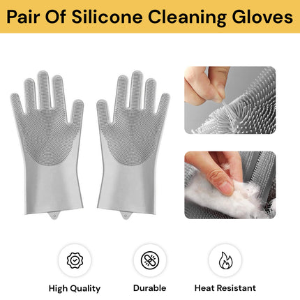 Pair Of Silicone Cleaning Gloves