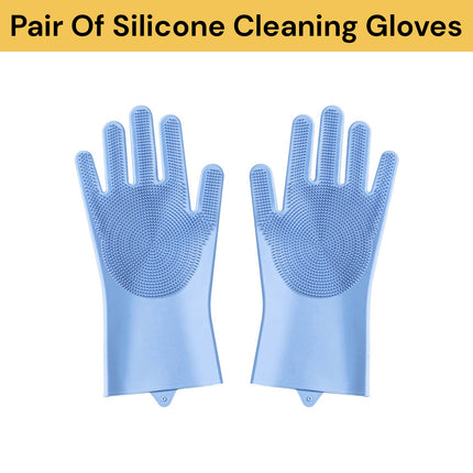 Pair Of Silicone Cleaning Gloves