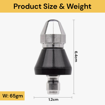 Sewer Cleaning Nozzle - High Pressure, Clog Remover