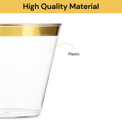 50PCs Reusable Transparent Cups
