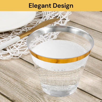 50PCs Reusable Transparent Cups