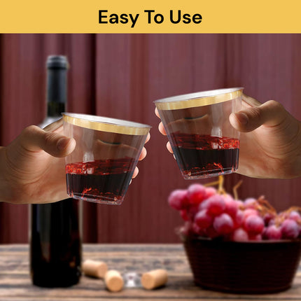 50PCs Reusable Transparent Cups