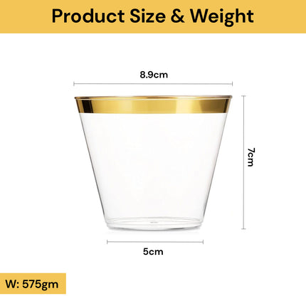 50PCs Reusable Transparent Cups