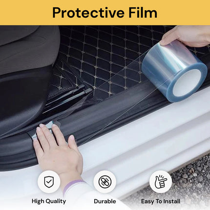 Clear Protective Film Roll - Transparent, Scratch-Resistant