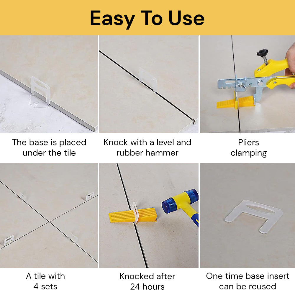 Tile Setting Clips 100PCs Tile Levelling Clips - ezonedeal