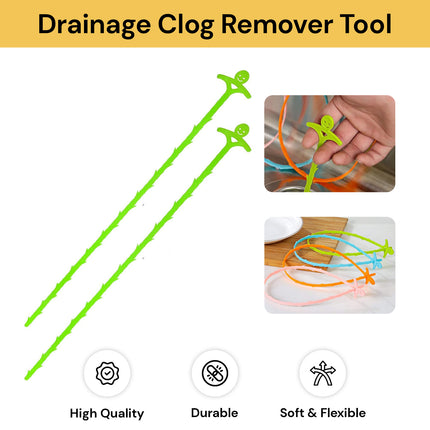 2PCs Drainage Clog Remover Tool