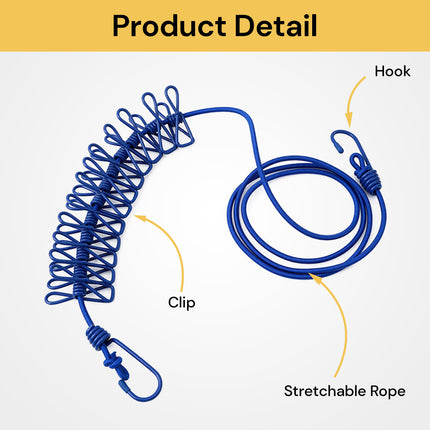 12 Clips Travel Clothesline Clothesline05