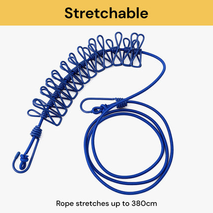 12 Clips Travel Clothesline Clothesline08
