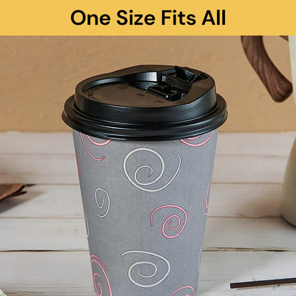 50Pcs Disposable Coffee Cups and Lids