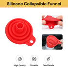 2PCs Silicone Collapsible Funnel Kitchen Funnel for Liquid Oil Water Filling Transfer Foldable Cooking Utensil