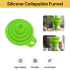 2PCs Silicone Collapsible Funnel Kitchen Funnel for Liquid Oil Water Filling Transfer Foldable Cooking Utensil