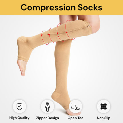 Unisex Zipper Compression Socks CompressionSocks01