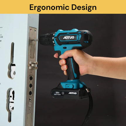 28V Cordless Driver Drill Kit