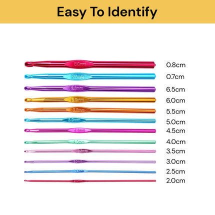 12PCs Crochet Hooks Set