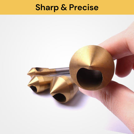 4 PCs Chamfer Deburring Crosshole Tool