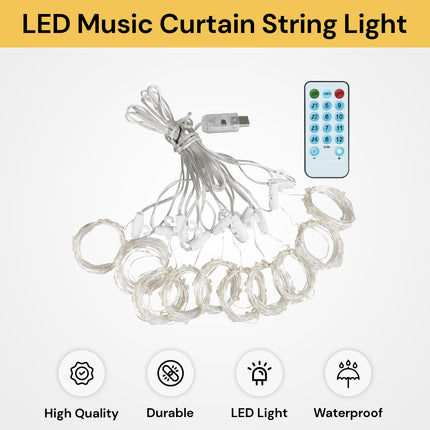 LED Music Curtain String Light