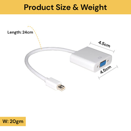 Mini Display Port To VGA Adapter