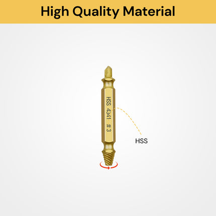6PCs Damaged Screw Extractor Drill Bits
