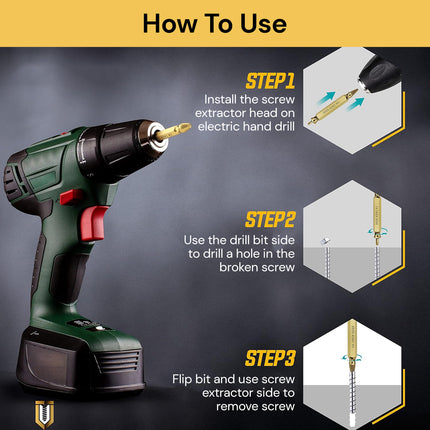 6PCs Damaged Screw Extractor Drill Bits