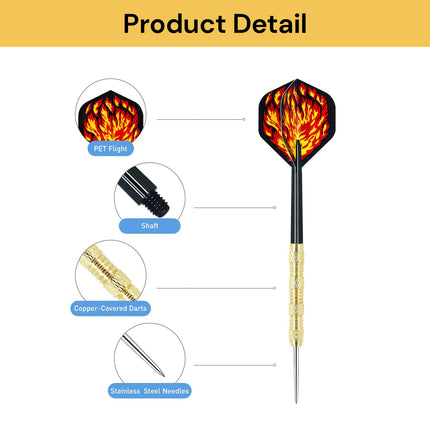 15PCs (5 Sets) Steel Tip Darts