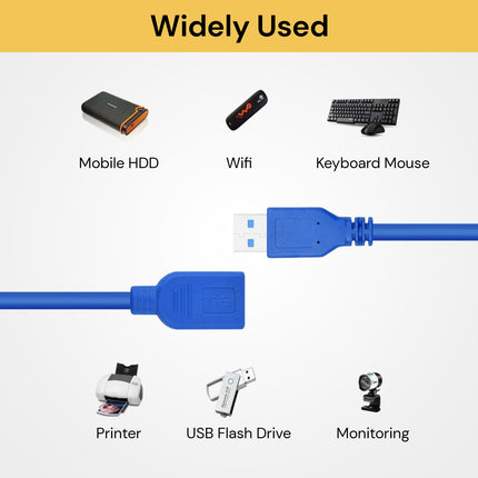 USB 3.0 Male To Female Data Cable