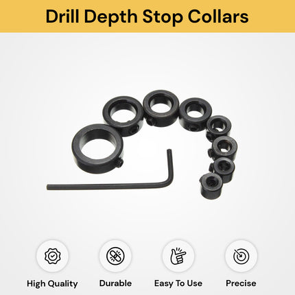 9 PCs Drill Depth Stop Collars 