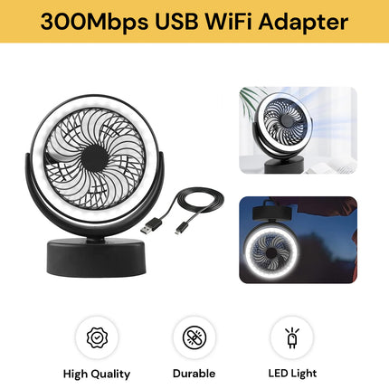 Rechargeable LED Desk Fan