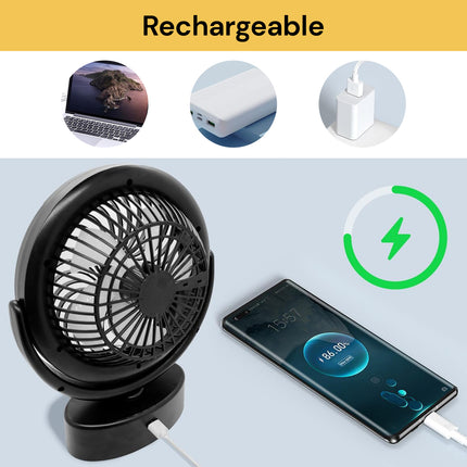 Rechargeable LED Desk Fan