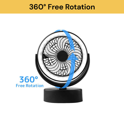 Rechargeable LED Desk Fan