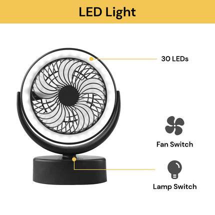 Rechargeable LED Desk Fan