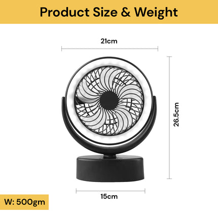 Rechargeable LED Desk Fan