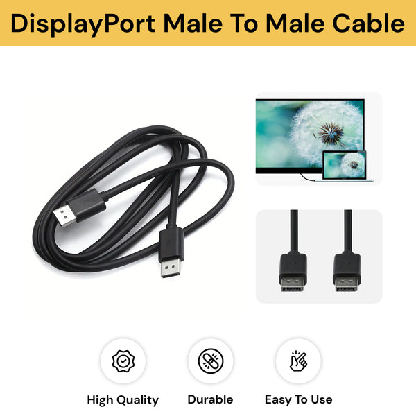 DisplayPort DP Male To Male Cable
