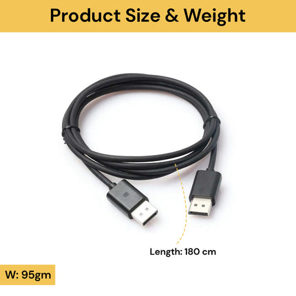 DisplayPort DP Male To Male Cable