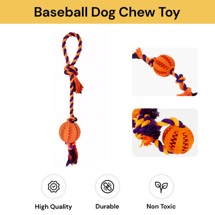 Rubber Baseball Dog Chew Toy