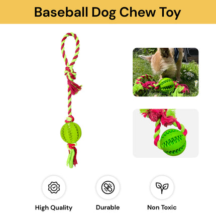 Rubber Baseball Dog Chew Toy