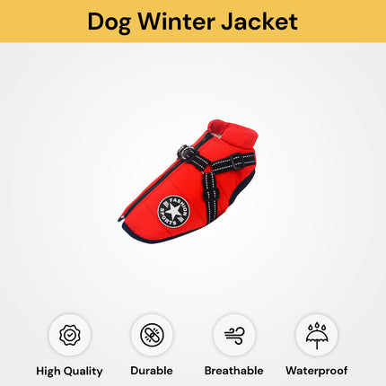 Dog Winter Jacket With Harness